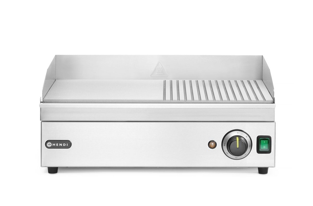 [BM-HENDI-154946] Kepimo plokštė pusiau rievėta, HENDI, Kitchen Line, 230V/2400W, 527x404x(H)233mm