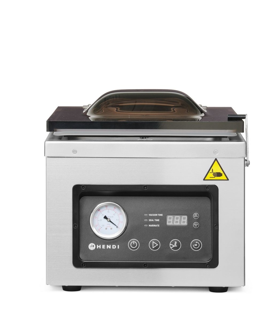 [BM-HENDI-201428] Kamerinė vakuuminio pakavimo mašina, HENDI, Profi Line, Sandarinimo juosta 260 mm, 240V/1000W, 330x480x(H)361mm
