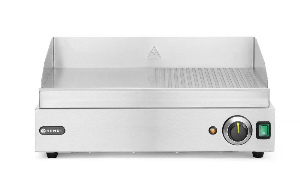 [BM-HENDI-203156] Kepimo plokštė pusiau rievėta, HENDI, Profi Line, 230V/2400W, 527x404x(H)233mm