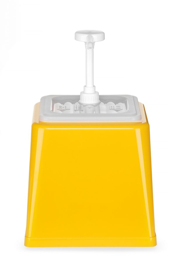 Padažo dozatorius su pompa, HENDI, 2,5L, Geltona, 230x210x(H)327mm