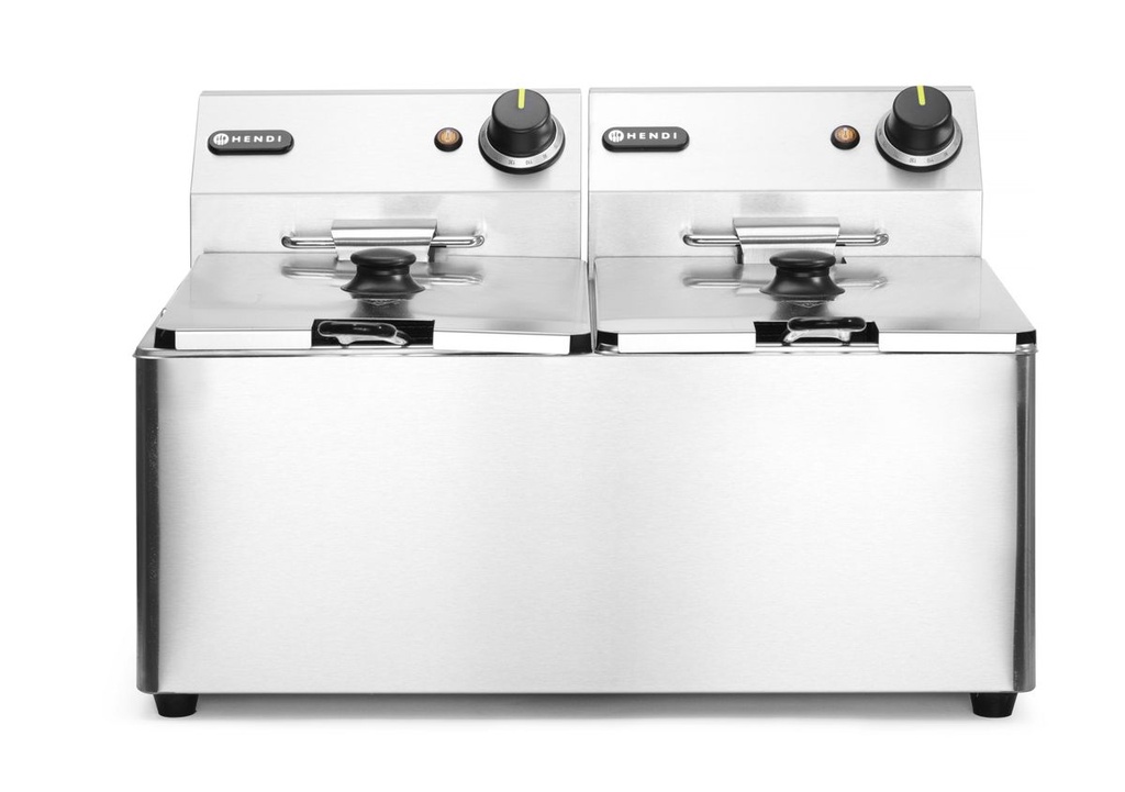 [BM-HENDI-205839] Gruzdintuvė Kitchen Line - 2x 8L, HENDI, Kitchen Line, 16L, 230V/7000W, 542x430x(H)351mm