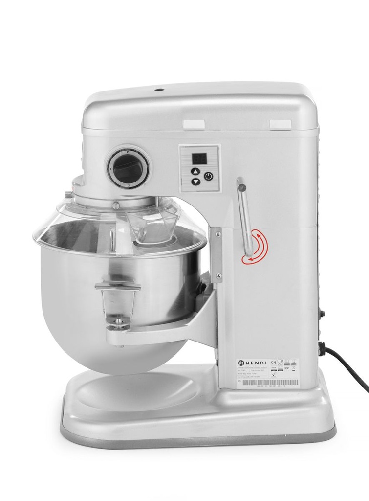[BM-HENDI-222829] Planetinis maišytuvas, HENDI, Kitchen Line, 7L, Sidabrinė, 230V/650W, 317x440x(H)490mm