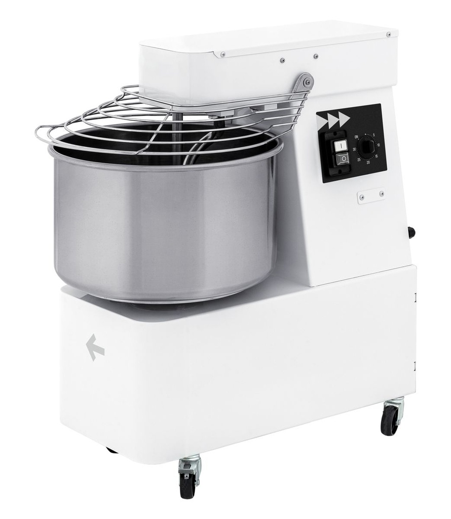 [BM-HENDI-222898] Spiralinis tešlos maišytuvas su fiksuotu dubeniu ir 2 greičiais - 48 L, HENDI, 128 kg/h, 48L, 400V/2200W, 480x795x(H)855mm