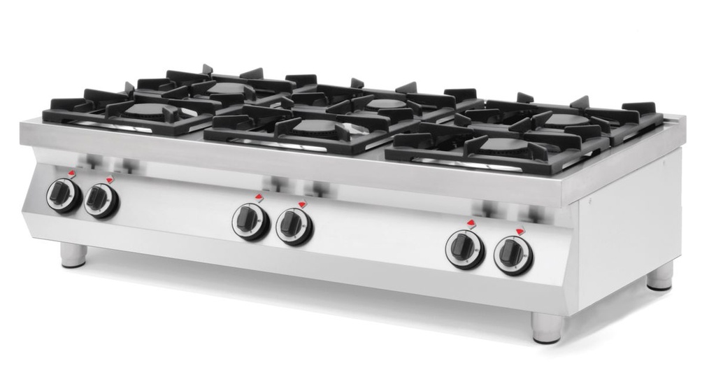 [BM-HENDI-227398] Dujinė viryklė Kitchen Line 6 degiklių, pastatomas ant stalo, HENDI, Kitchen Line, 28,5kW, 1200x700x(H)310mm