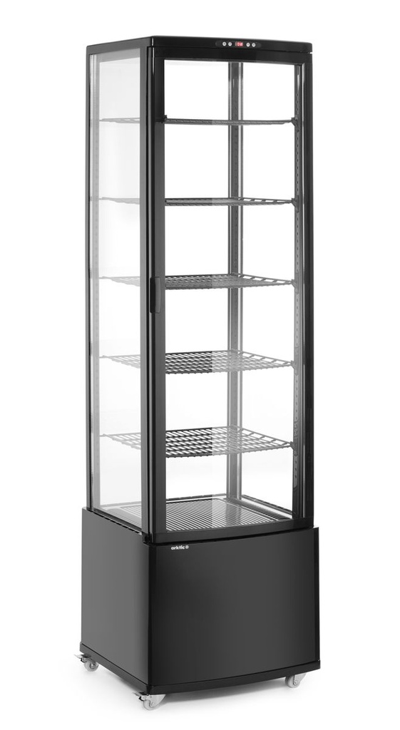 [BM-HENDI-233290] Šaldoma vitrina, 270 l, Arktic, Juoda, 230V/290W, 520x550x(H)1870mm