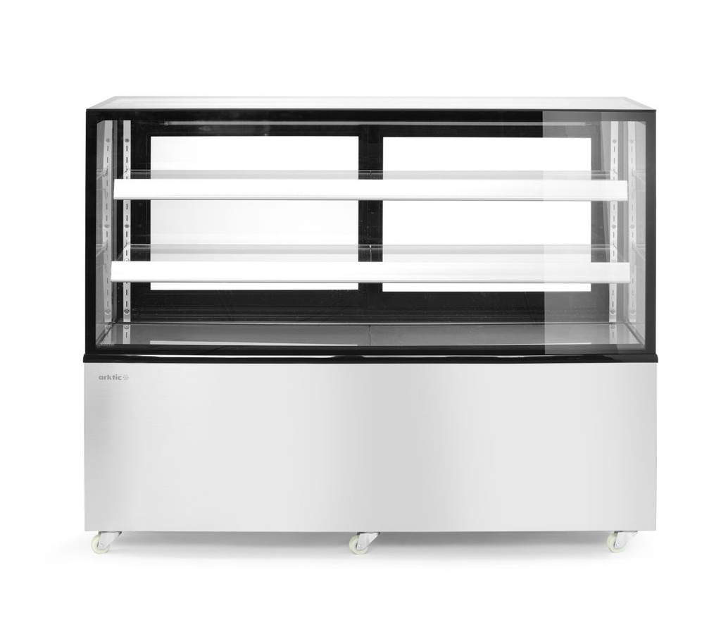[BM-HENDI-233375] Šaldomos vitrinos su 2 lentynomis, Arktic, 230V/500W, 677x1524x(H)1230mm