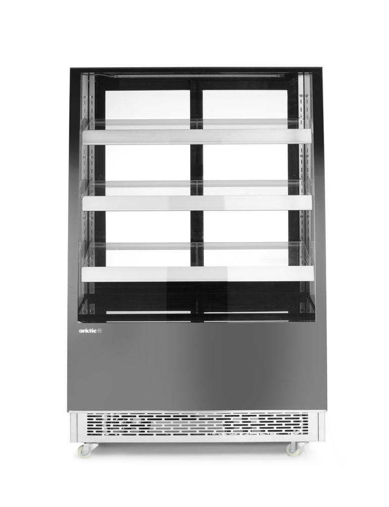 [BM-HENDI-233443] Šaldomos vitrinos su 3 pasvirusiomis lentynomis, Arktic, 230V/490W, 833x900x(H)1460mm
