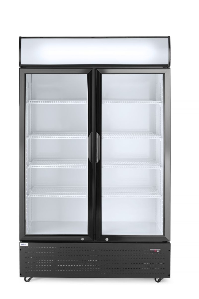 [BM-HENDI-233795] Baro šaldytuvas su apšviečiamu skydeliu, dviejų durų, Arktic, 512L, Juoda, 230V/510W, 1120x585x(H)1900mm