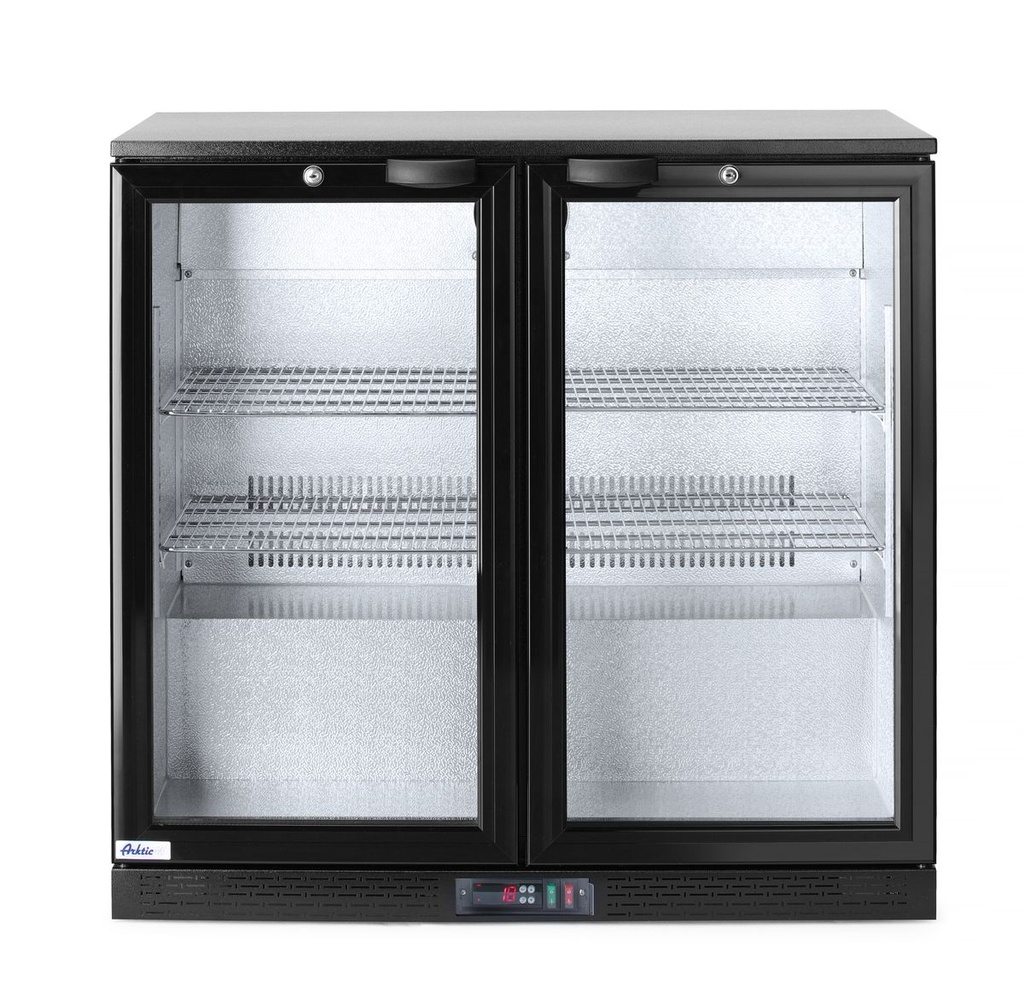 [BM-HENDI-235829] Baro šaldytuvas dvejų durų, Arktic, 158L, Juoda, 230V/160W, 900x530x(H)865mm