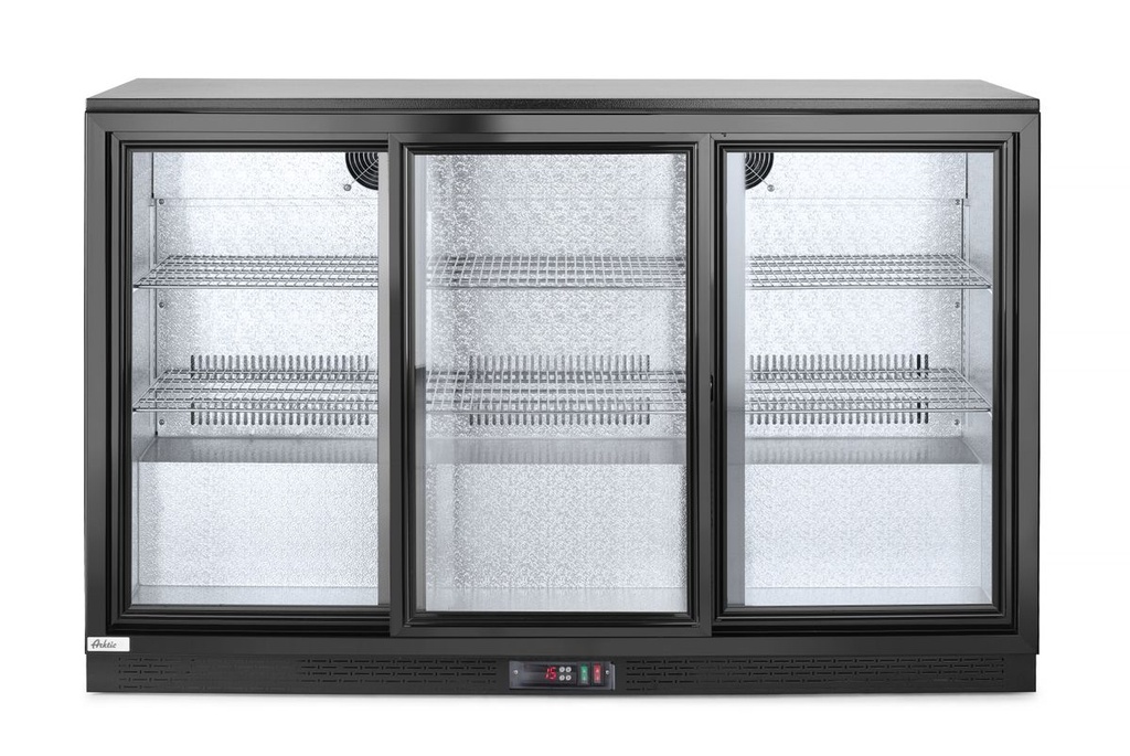 [BM-HENDI-235836] Baro šaldytuvas su 3 stumdomomis durimis, Arktic, 254L, Juoda, 230V/160W, 1350x520x(H)865mm