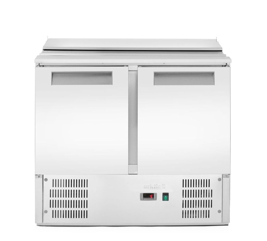 [BM-HENDI-236161] Šaldomasis salotų stalas su 2 durimis ir pakeliamu dangčiu, Arktic, 146L, 230V/145W, 700x900x(H)860mm