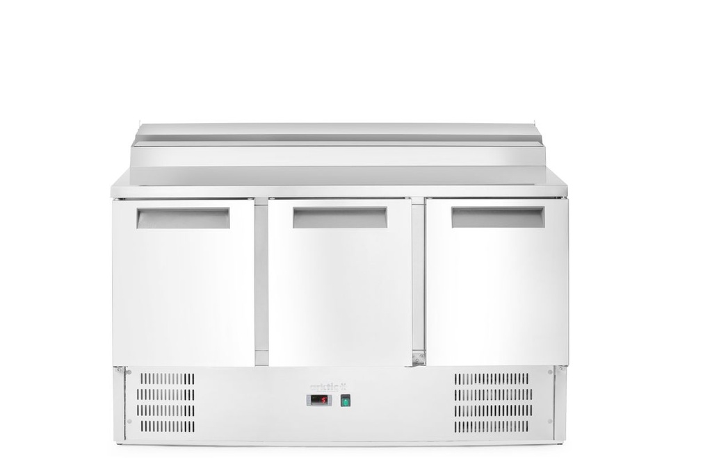 [BM-HENDI-236239] Šaldomasis stalas su 3 durimis ir antstatu, Arktic, 219L, 230V/152W, 700x1365x(H)990mm