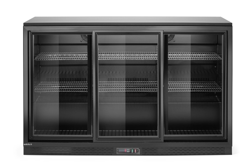 [BM-HENDI-236901] Baro šaldytuvas su 3 stumdomomis durimis, Arktic, 254L, Juoda, 230V/160W, 520x1350x(H)870mm