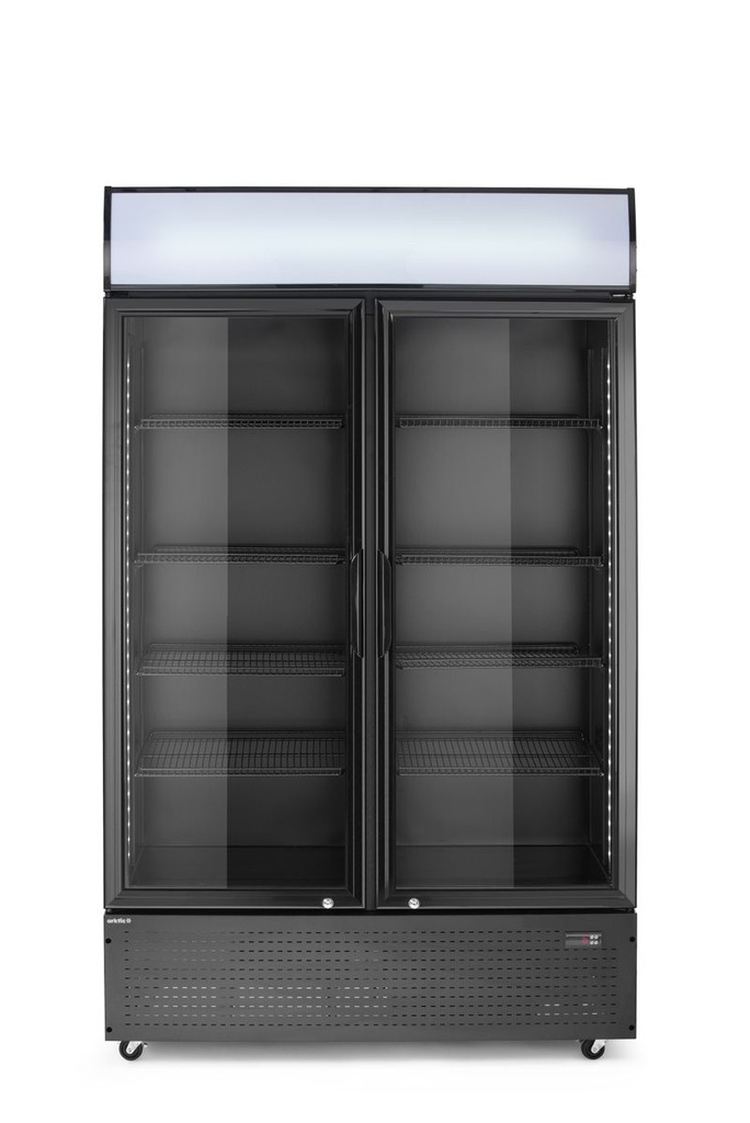 [BM-HENDI-236949] Baro šaldytuvas su apšviečiamu skydeliu, dviejų durų, Arktic, 512L, Juoda, 230V/510W, 585x1120x(H)1900mm