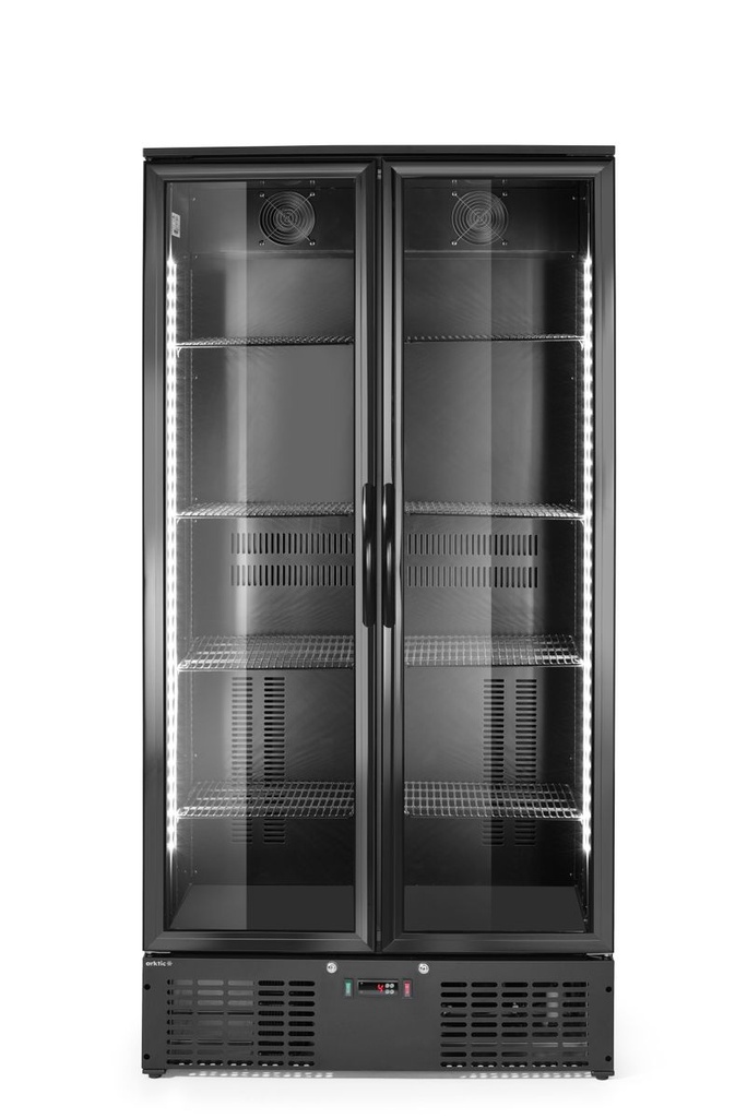 [BM-HENDI-237014] Baro šaldytuvas dvejų durų, Arktic, 477L, Juoda, 230V/365W, 530x900x(H)1820mm