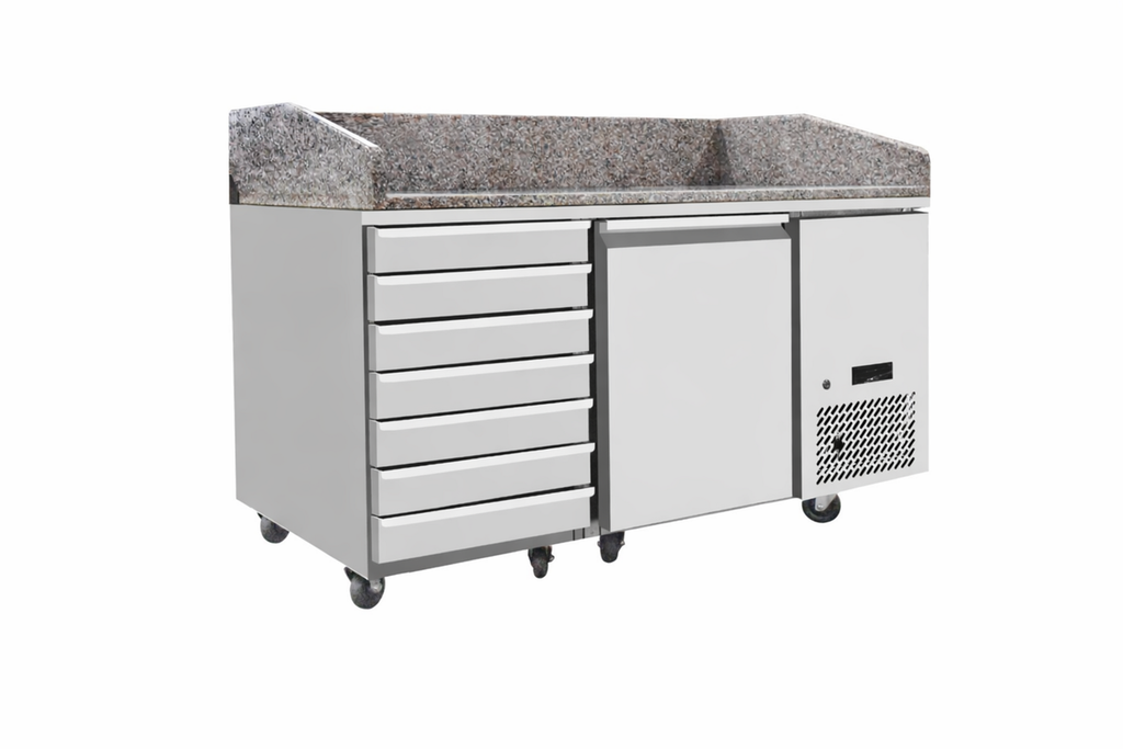 [BM-HENDI-237243] Picos stalas su vienomis durimis, Arktic, 125L, Granito, 230V/250W, 1510x800x(H)1000mm