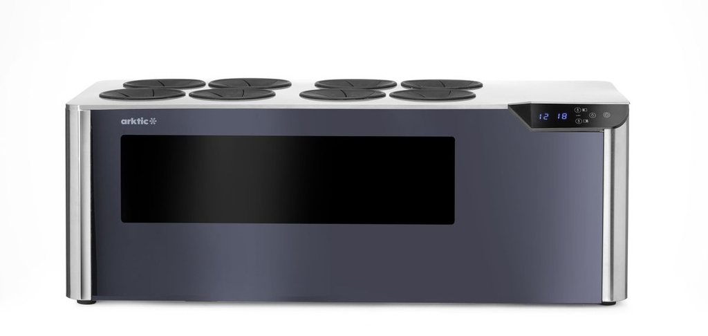 [BM-HENDI-237380] Stalinis vyno šaldytuvas, 2 zonų vyno spinta, Arktic, Juoda, 230V/60W, 350x800x(H)293mm