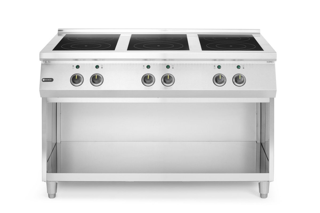 [BM-HENDI-237397] Indukcinė viryklė, 6 kaitvietės, HENDI, Atvira sandėliavimo zona, 400V/25500W, 1200x700x(H)890mm