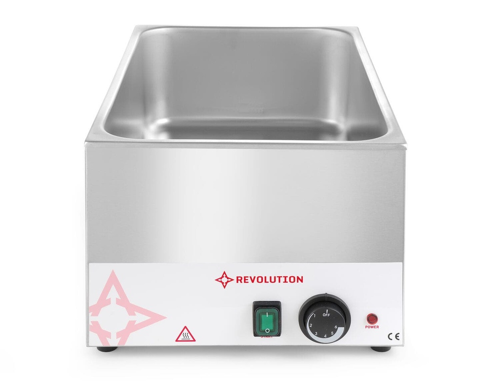 [BM-HENDI-238875] Bain-marie (vandens vonelė) GN 1/1, Revolution, GN 1/1, 230V/1200W, 340x540x(H)250mm