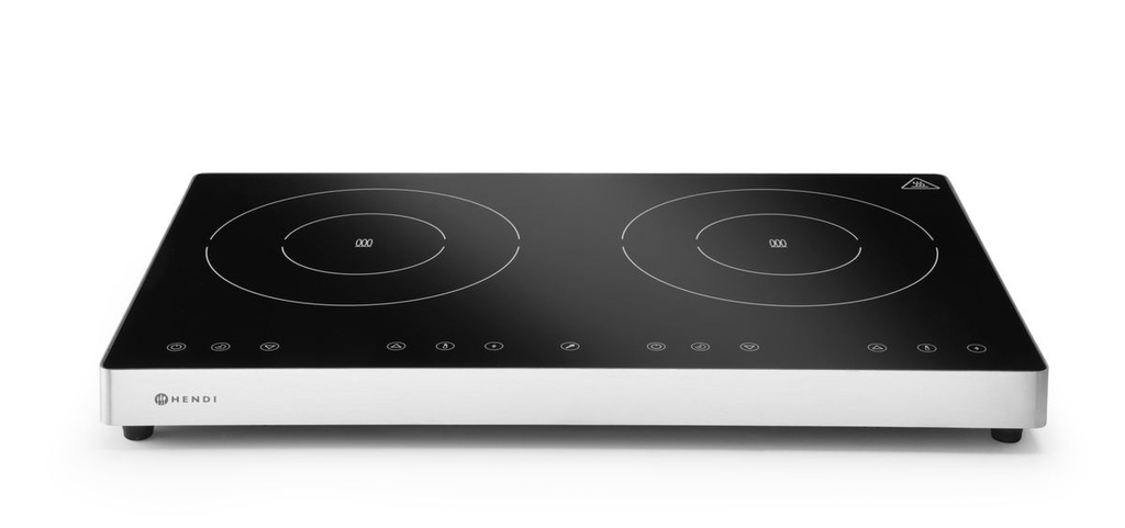 [BM-HENDI-239285] Dviguba indukcinė kaitlentė, HENDI, Kitchen Line, 230V/3500W, 608x370x(H)61mm