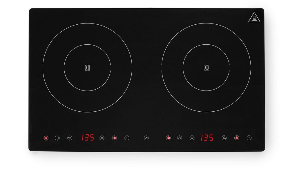[BM-HENDI-239414] Dviguba indukcinė kaitlentė, HENDI, Kitchen Line, 230V/3500W, 608x405x(H)54mm