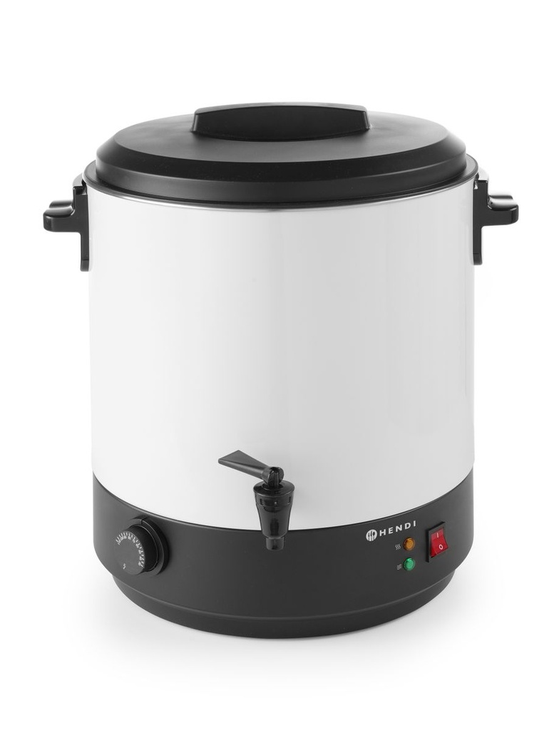 [BM-HENDI-240601] Karštų gėrimų virdulys, HENDI, 25L, Balta, 230V/2500W, 473x448x(H)487mm