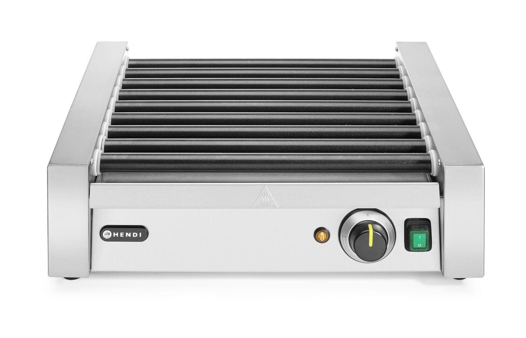 [BM-HENDI-268605] Ritininis dešrelių grilis – viena zona, HENDI, 9 volai, 230V/940W, 520x425x(H)175mm