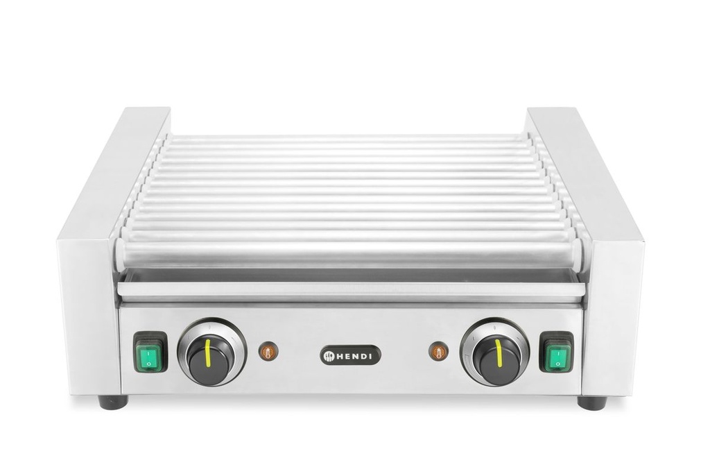[BM-HENDI-268667] Ritininis dešrelių grilis, 2 zonos, HENDI, 14 volų, 230V/1230W, 566x640x(H)192mm