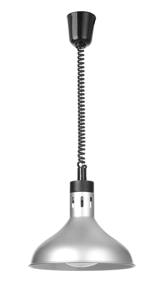 [BM-HENDI-273661] Reguliuojamo aukščio šildymo lempa, varpo formos, HENDI, Sidabrinė, 230V/250W, ⌀295x(H)207mm