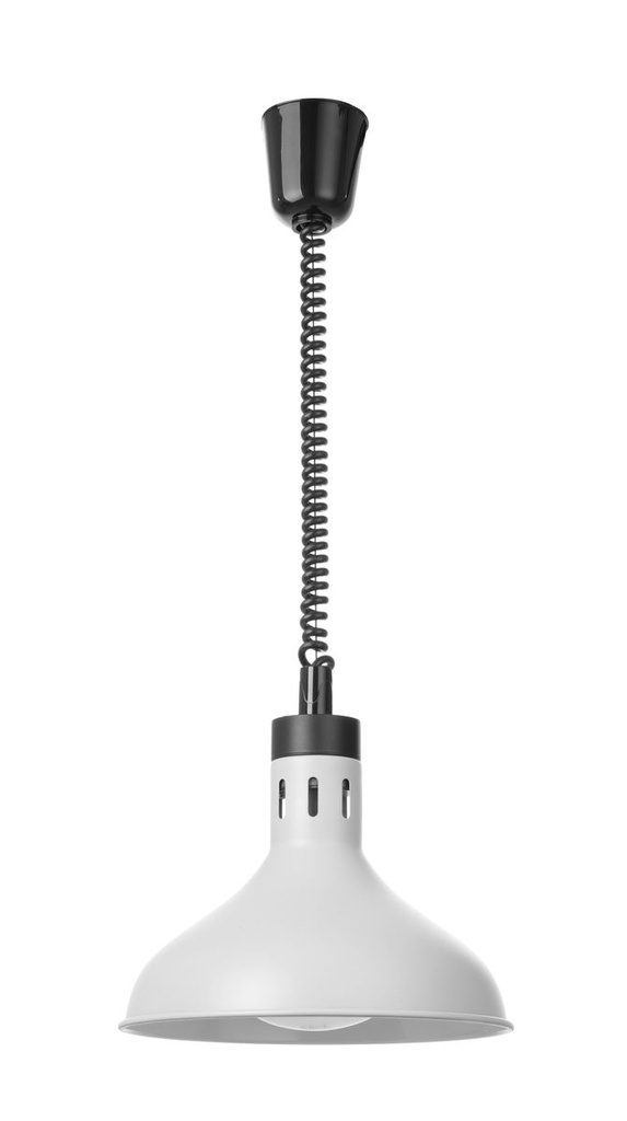 [BM-HENDI-273715] Reguliuojamo aukščio šildymo lempa, varpo formos, HENDI, Balta, 230V/250W, ⌀295x(H)207mm