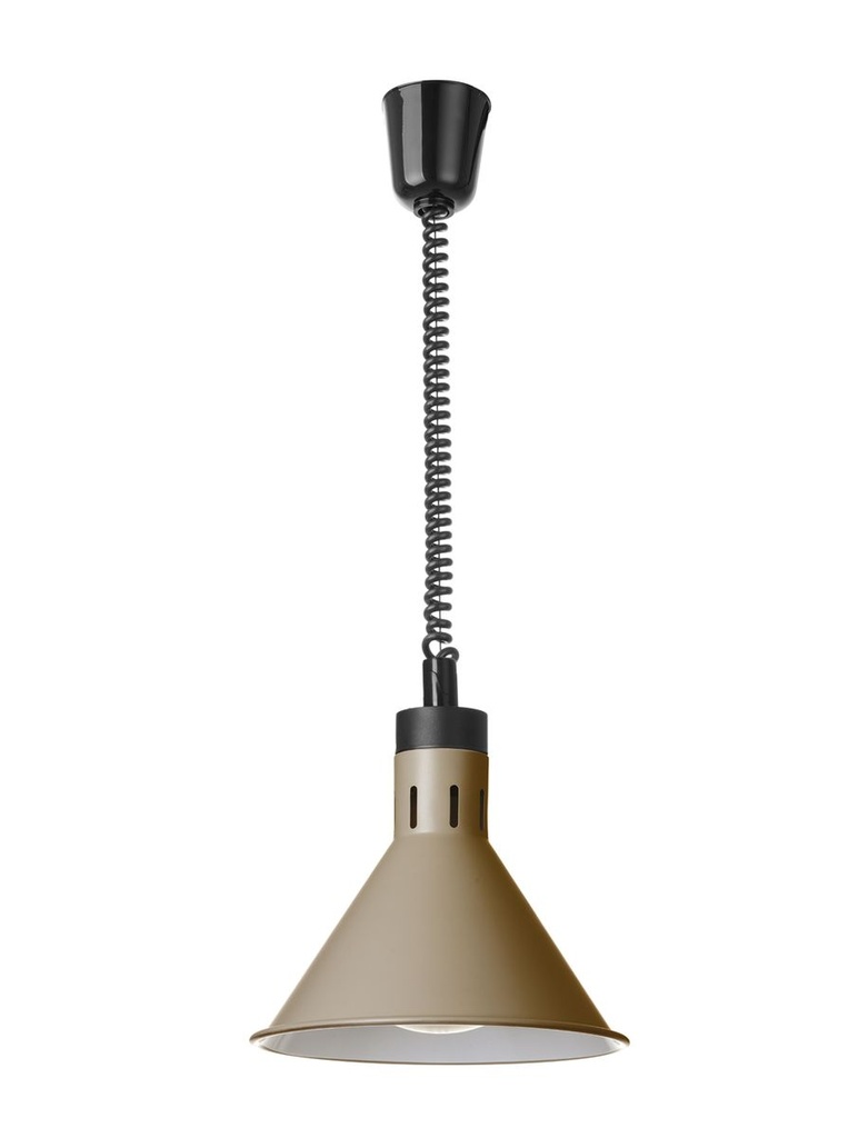 [BM-HENDI-273777] Reguliuojamo aukščio šildymo lempa, kūginis, HENDI, Smėlio, 230V/375W, ⌀275x(H)250mm