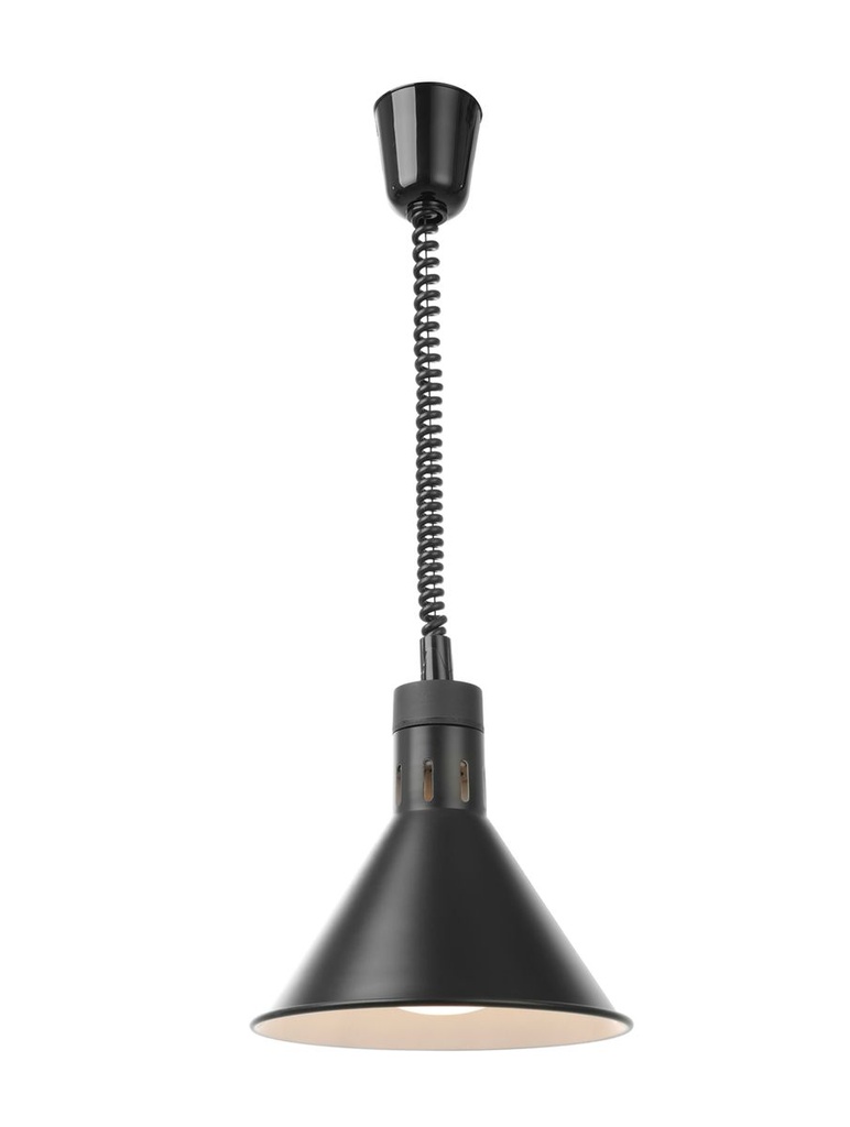 [BM-HENDI-273845] Reguliuojamo aukščio šildymo lempa, kūginis, HENDI, Juoda, 230V/375W, ⌀275x(H)250mm