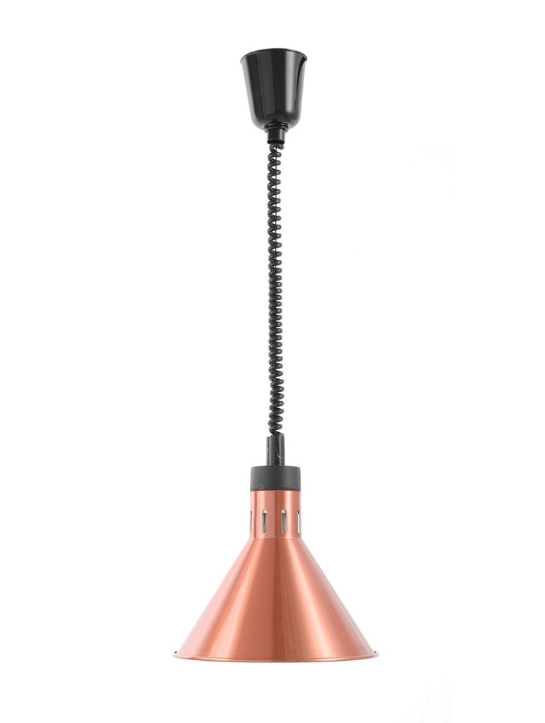 [BM-HENDI-273876] Reguliuojamo aukščio šildymo lempa, kūginis, HENDI, Varinė, 230V/375W, ⌀275x(H)250mm