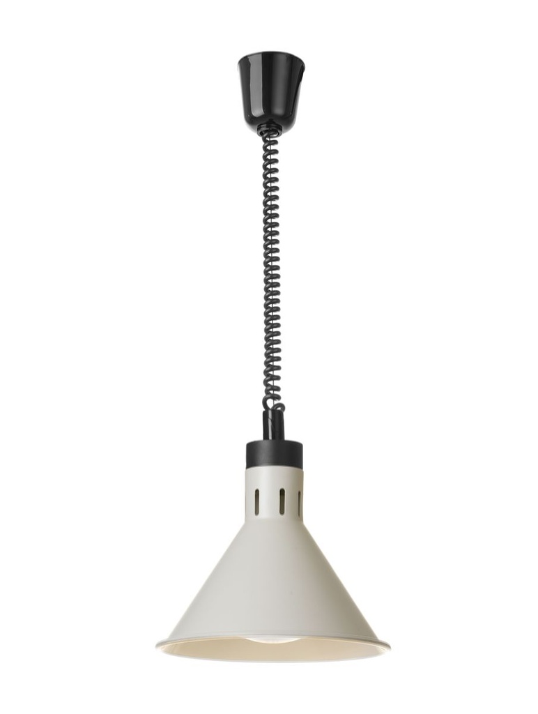 [BM-HENDI-273937] Reguliuojamo aukščio šildymo lempa, kūginis, HENDI, Balta, 230V/375W, ⌀275x(H)250mm