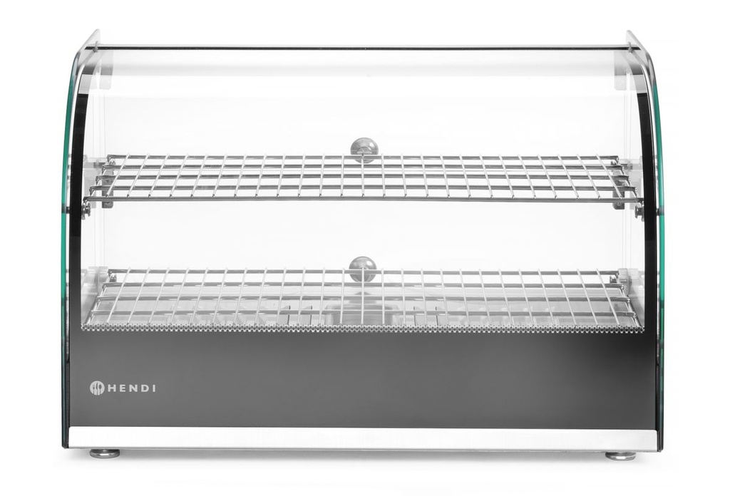 [BM-HENDI-273999] Stalinė šildoma vitrina, dviejų lygių, HENDI, Dviejų lygių, Juoda, 230V/800W, 554x376x(H)376mm