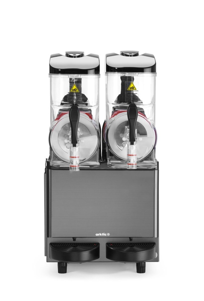 [BM-HENDI-274361] Šaldytų gėrimų (slush) aparatas, Arktic, Kitchen Line, 2 talpyklos, Juoda, 230V/710W, 507x415x(H)810mm