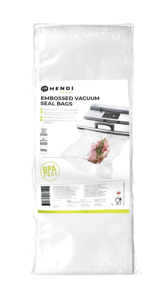 [BM-HENDI-297421] Rantyti vakuuminiai maišeliai, HENDI, 100 pcs., 150x400mm