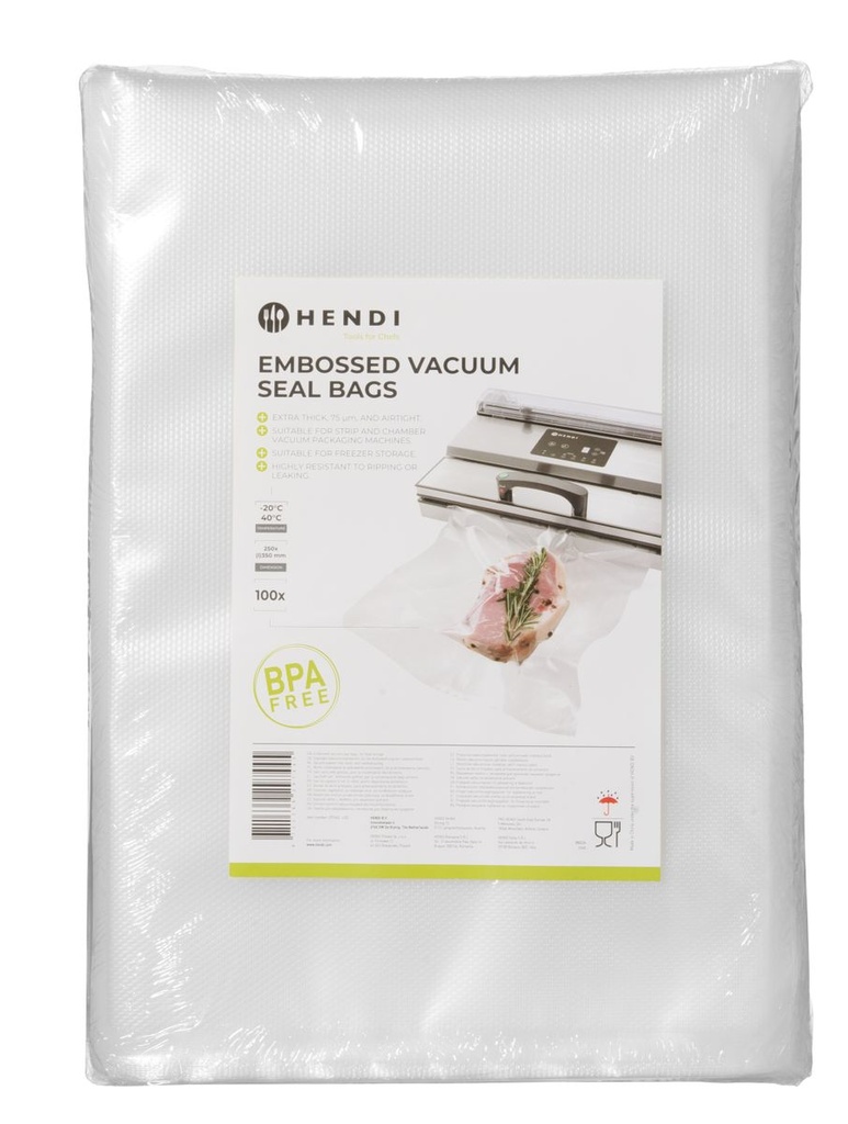 [BM-HENDI-297445] Rantyti vakuuminiai maišeliai, HENDI, 100 pcs., 250x350mm
