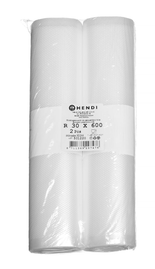 [BM-HENDI-297476] Rifliuotų vakuuminių maišelių rulonas, maisto laikymui, HENDI, 2 pcs., 6000x300mm