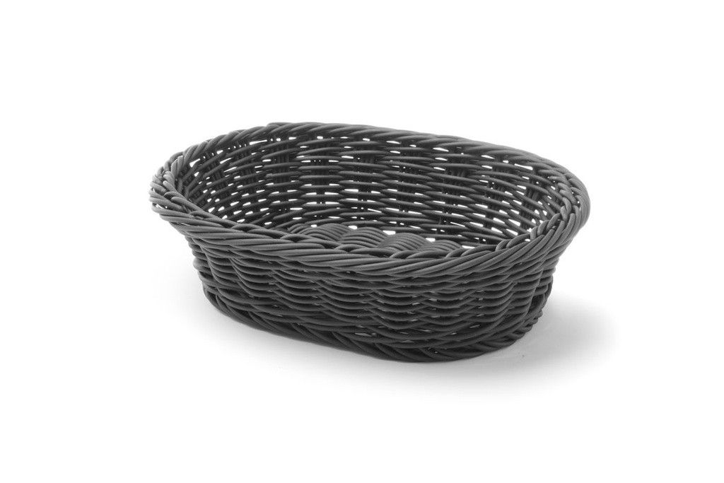 Duonos krepšelis ovalus, HENDI, Juoda, 250x190x(H)65mm