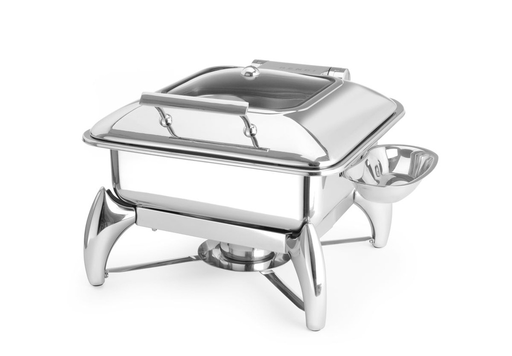 [BM-HENDI-470091] Maisto šildytuvas (chafing dish) GN 2/3 indukcinis, HENDI, Komplektas: maisto šildytuvas (chafing dish) + stovas, 430x420x(H)325mm