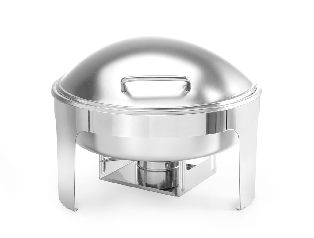 [BM-HENDI-470282] Maisto šildytuvas (chafing dish) apvalus matinis, HENDI, Profi Line, 6L, 465x420x(H)320mm