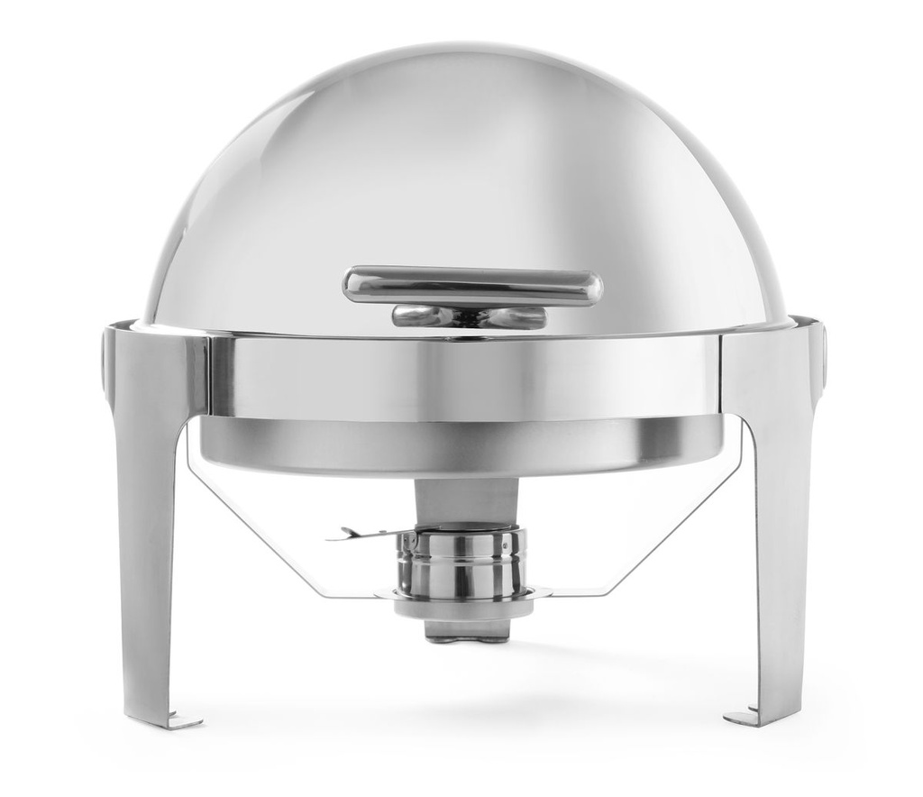 [BM-HENDI-470312] Maisto šildytuvas (chafing dish) su slankiuoju dangčiu - apvalus, HENDI, 5,6L, 510x540x(H)480mm