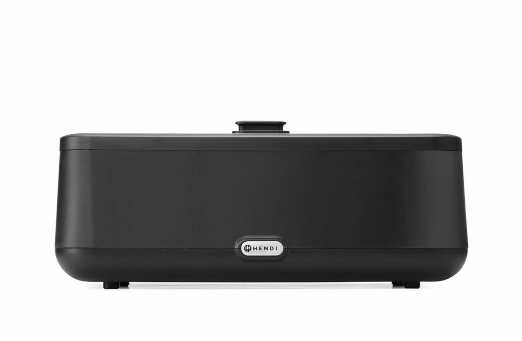 [BM-HENDI-470411] Maisto šildytuvas (chafing dish) UNIQ, HENDI, dizainas Robert Bronwasser, GN 1/1, Juoda, 230V/700W, 607x402x(H)245mm