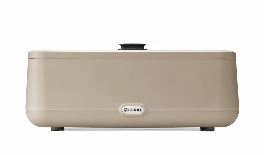 [BM-HENDI-470442] Maisto šildytuvas (chafing dish) UNIQ, HENDI, dizainas Robert Bronwasser, GN 1/1, Smėlio, 230V/700W, 607x402x(H)245mm