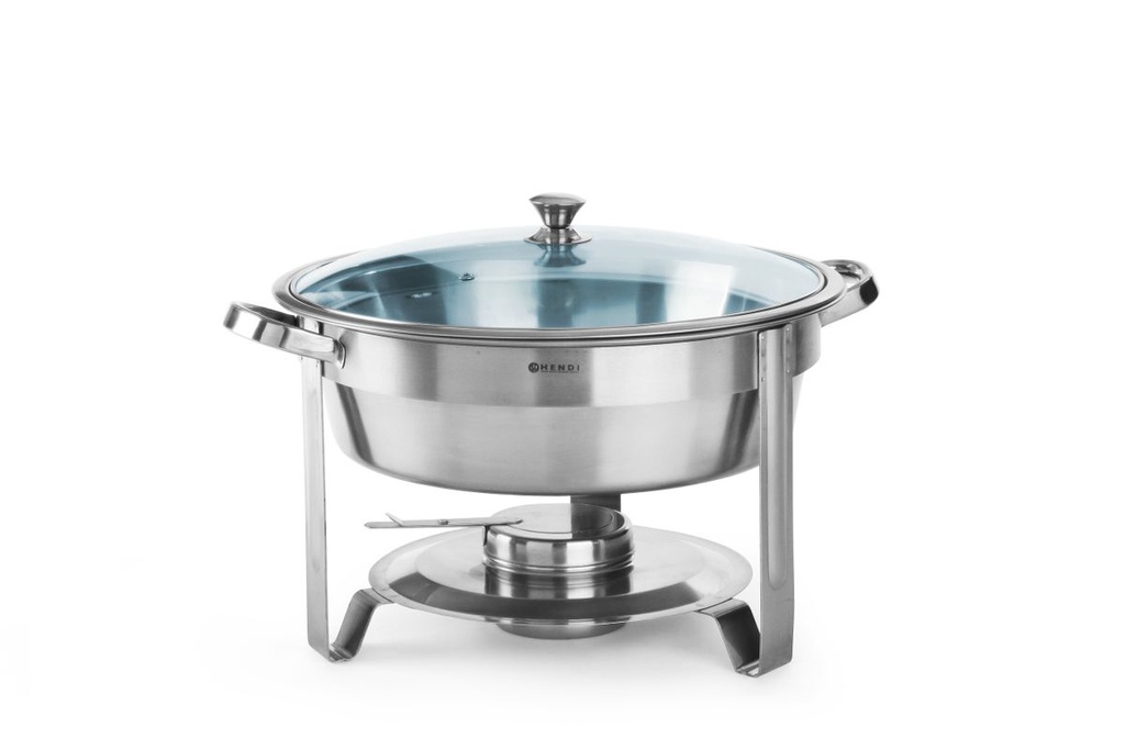 [BM-HENDI-470619] Maisto šildytuvas (chafing dish) - apvalus, HENDI, Kitchen Line, 3,5L, ⌀390x(H)270mm