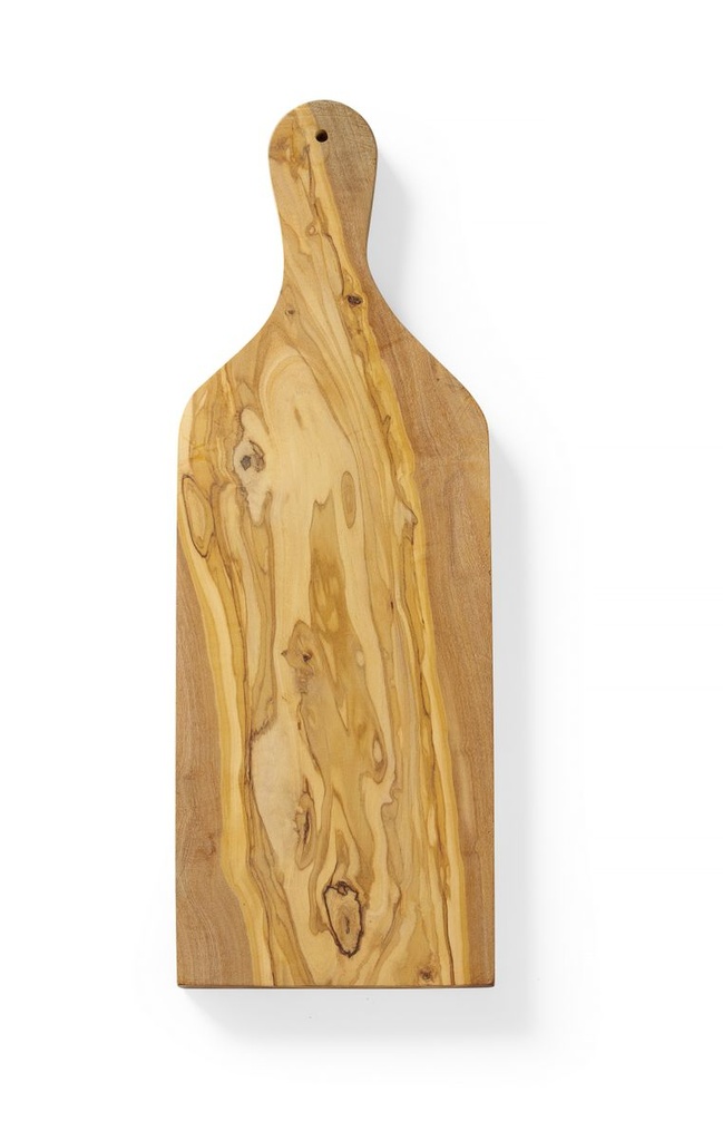[BM-HENDI-505250] Sūrio lentelė su rankena, alyvmedžio mediena, stačiakampis, HENDI, 400x140x(H)18mm