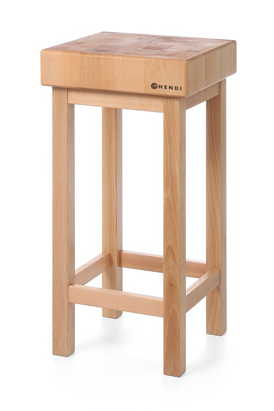 [BM-HENDI-505618] Medinis mėsininko trinkis su stovu, HENDI, 400x400x(H)110mm