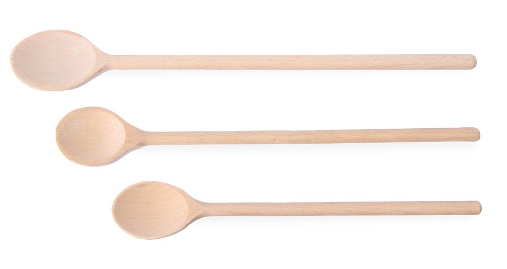 Medinis šaukštas - 3 vnt. komplektas, Įvairūs dydžiai, HENDI, 3 pcs., (L)475mm