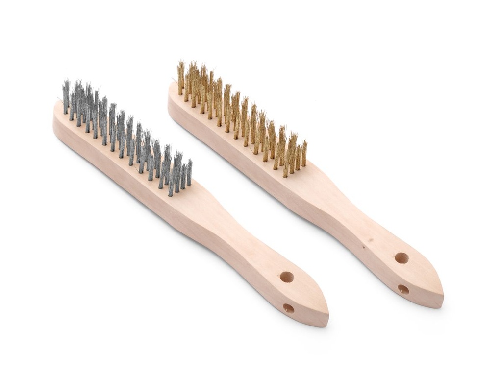 [BM-HENDI-525555] Žalvarinio ir nerūdijančio plieno vielinių šepečių komplektas - 2 vnt., HENDI, 2 pcs., (L)290mm